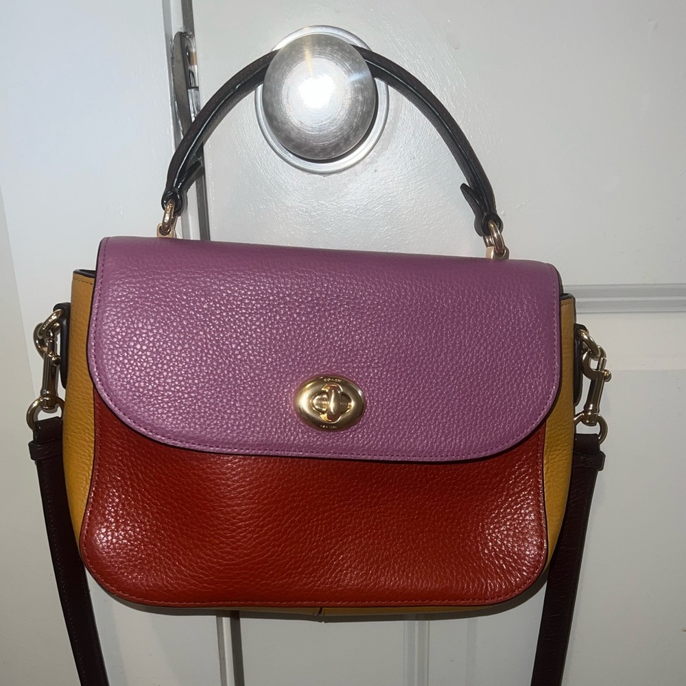 Coach Purple, Red, and Yellow Crossbody Bag